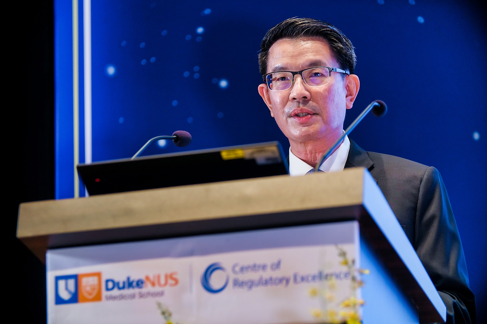 Prof John Lim giving the welcome remarks