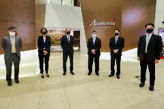 From left: Dr Danny Soon (CEO, CRIS), A/Prof Silke Vogel (Deputy Director, CoRE), Prof Thomas Coffman (Dean, Duke-NUS Medical School), A/Prof Kenneth Mak (DMS MOH), Prof John Lim (Executive Director, CoRE), Mr Neo Cherng Yeu (Strategy, CoRE)