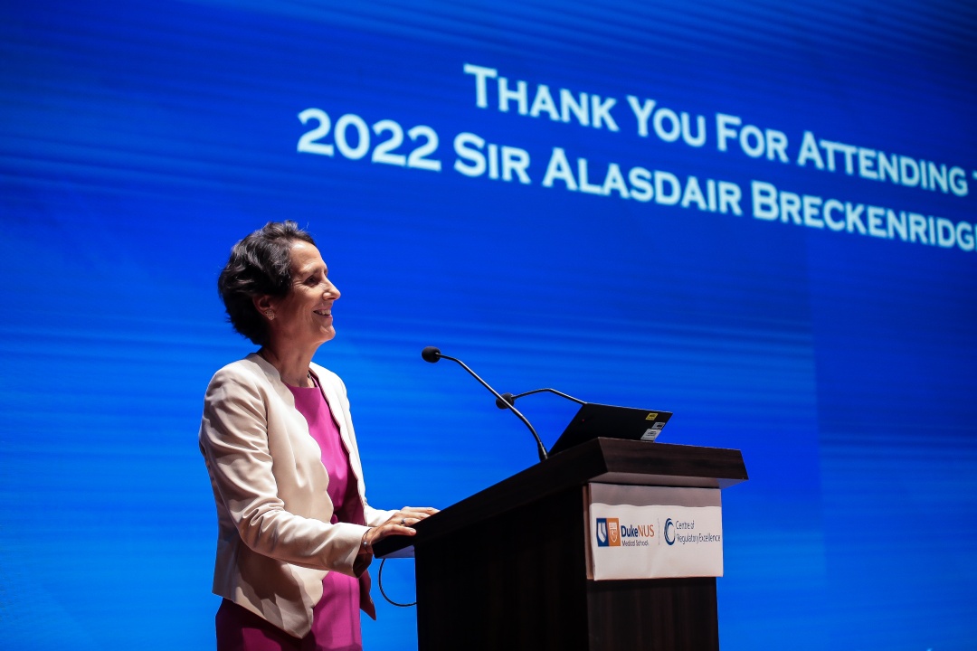 A/Prof Silke Vogel giving the closing remarks and congratulating the graduates