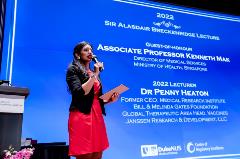 Emcee opening the Lecture