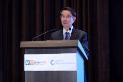 Prof John Lim giving the welcome remarks