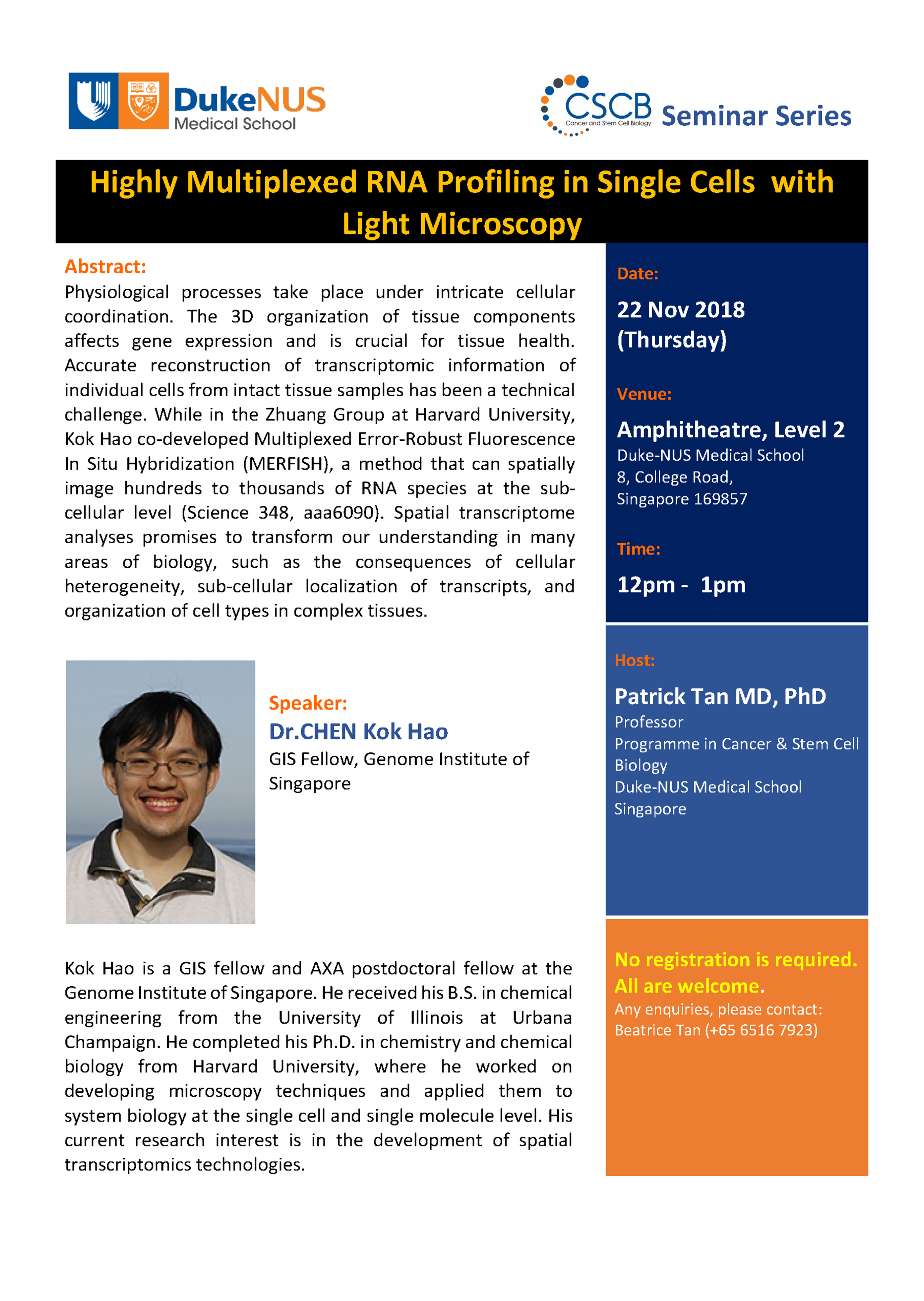 CSCB Seminar Series_Flyer_CHEN Kok Hao